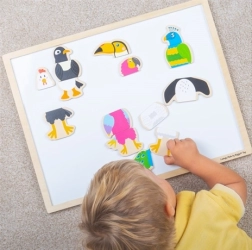 Houten magneetjes Vogelvrienden BIGJIGS TOYS
