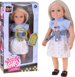 Elegant 48 cm doll with long blonde hair
