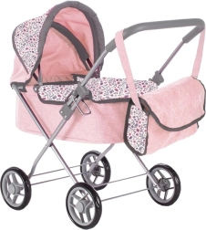 Deep Doll Stroller Pink Flowers