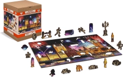 Wooden Puzzle London at Night with Fireworks