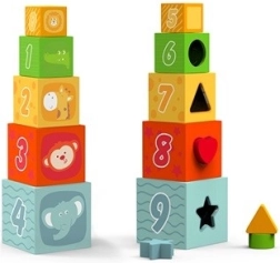 Houten stapel- en inlegblokken BABU