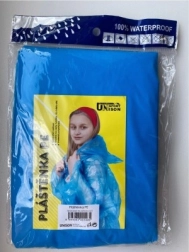 polyethylene rain poncho, one-size, in a 9×13 cm pouch