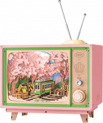 ROKR 3D houten muziekdoos retro tv – rit door sakurabos DIY