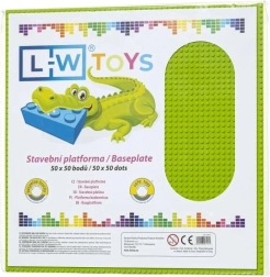 Grote bouwplaat 50×50 noppen limegroen