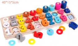 Houten Montessori-puzzel 4-in-1 – leren rekenen