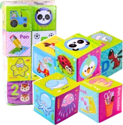 Colorful Educational Blocks with Pictures and Letters