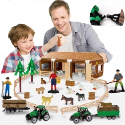 Woopie Little Farmer XL – set of figures and farm (94 pieces)