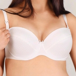 Half-gevoerde voedingsbh New Baby Eva wit