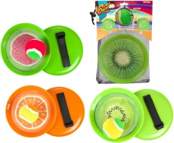 Velcro catch set with ball, fruit design 18 cm, 3 types