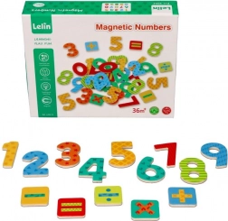 Magnetische houten cijfers