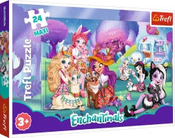Trefl puzzle maxi ENCHANTIMALS – monde joyeux, 24 pièces