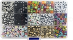 Kit de perles à enfiler avec lettres ABC