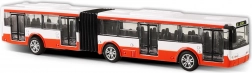 metalen gelede bus rood 18 cm