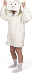 Warme hoodie deken met capuchon 'Ovečka' voor tieners en volwassenen