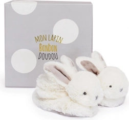 Doudou set schoentjes met rammelaars Konijntje beige