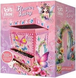 Boîte à bijoux décorative Flower Fairy Bellisa – kit de mosaïque créative pour enfants