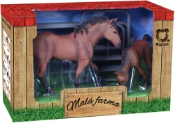 Ensemble de chevaux en plastique avec enclos Ma petite ferme