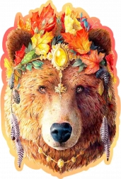 Houten puzzel Stijlvolle Beer van Wooden City