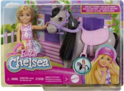 Barbie Chelsea op een pony – rij-speelset met helm