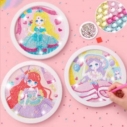 Diamant schilderen 20 × 20 cm met ronde lijst