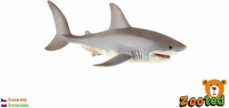 Plastic Great White Shark figurine 17 cm