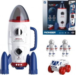 Space Rocket with Light Effects and Astronauts 29.1 × 15.8 × 15 cm