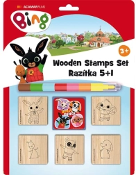 Stempelset met waskrijt BING 5+1