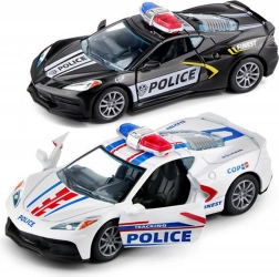 Metalen politieauto 12 cm