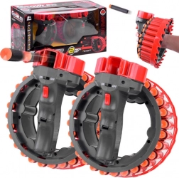 Elektrische schuimblasters GROWLER – set van 2 stuks met accu’s en zuignap-pijltjes