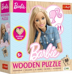 Trefl houten contourpuzzel met Barbie-motief, 50 stukjes
