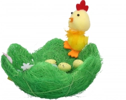 Decoratief nest groen 19 × 19 × 8 cm