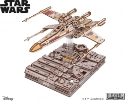 Ugears Star Wars X-Wing Fighter Luke Skywalker wooden 3D mechanical puzzle