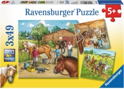 Ravensburger Puzzle A Day with Horses 3x49 pieces