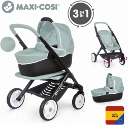 Combined doll stroller MAXI-COSI 3-in-1 turquoise grey