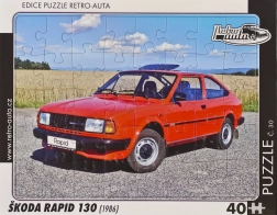 Retro auto puzzel Škoda Rapid 130 (1986) 40 stukjes