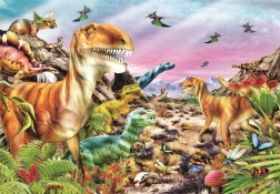 Puzzel 104 stukjes – land van dinosaurussen CLEMENTONI