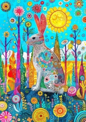 Puzzle ENJOY Whimsical Hare Land 1000 pieces