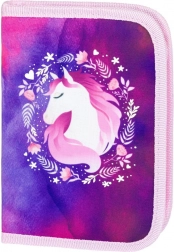 Enkelvoudige schooletui met paardenmotief