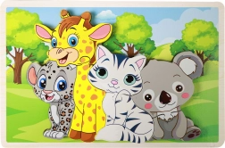 Houten puzzel met dieren – 8 stukjes