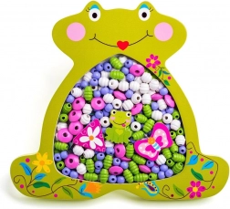 Houten kralen om te rijgen - kikker