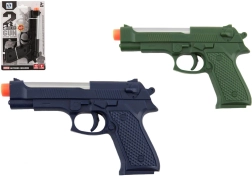 Plastic pistool 17 cm met licht en geluid