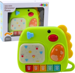 Interactive children's dinosaur piano - green