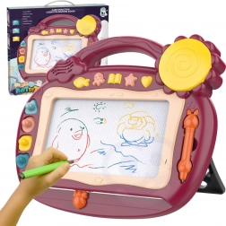 Woopie magnetisch tekenbord met geluiden en stempels, bruin