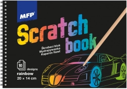 Kraskunst afbeeldingen blok met regenboog 20x14 cm