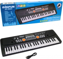 Elektronische kinderpiano met 49 toetsen en microfoon, USB