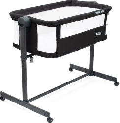 Baby Mix Rose Bedside Crib Black