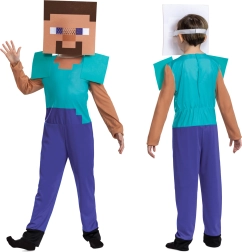 Kinderkostuum Steve uit Minecraft 109–126 cm (4–6 jaar)