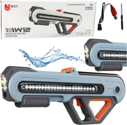 Large Electric Water Gun with LED Lighting Grey 60 cm