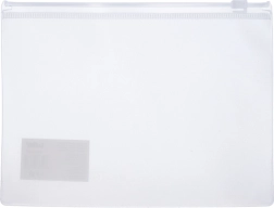 Map met ritssluiting 29x21,5 cm Transparant