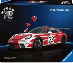 3D-puzzel RAVENSBURGER Iconics: PORSCHE 911 GT3 Cup Salzburg – 108 stukjes